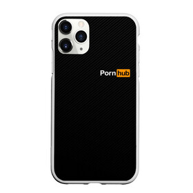 Чехол для iPhone 11 Pro Max матовый с принтом PORNHUB , Силикон |  | brand | brazzers | hub | mode | бразерс | бренд | мода