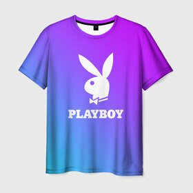 Мужская футболка 3D с принтом PLAYBOY , 100% полиэфир | прямой крой, круглый вырез горловины, длина до линии бедер | Тематика изображения на принте: brand | brazzers | faketaxi | hub | mode | playboy | бразерс | бренд | мода | фейк такси