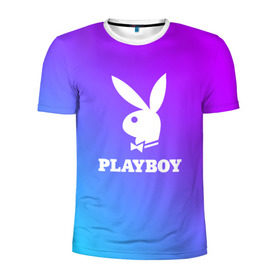 Мужская футболка 3D спортивная с принтом PLAYBOY , 100% полиэстер с улучшенными характеристиками | приталенный силуэт, круглая горловина, широкие плечи, сужается к линии бедра | Тематика изображения на принте: brand | brazzers | faketaxi | hub | mode | playboy | бразерс | бренд | мода | фейк такси