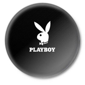 Значок с принтом PLAYBOY | ПЛЕЙБОЙ (Z) ,  металл | круглая форма, металлическая застежка в виде булавки | Тематика изображения на принте: brand | brazzers | faketaxi | hub | mode | playboy | бразерс | бренд | мода | фейк такси