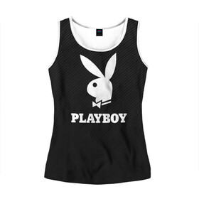 Женская майка 3D с принтом PLAYBOY | ПЛЕЙБОЙ (Z) , 100% полиэстер | круглая горловина, прямой силуэт, длина до линии бедра | brand | brazzers | faketaxi | hub | mode | playboy | бразерс | бренд | мода | фейк такси