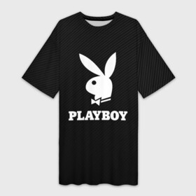 Платье-футболка 3D с принтом PLAYBOY | ПЛЕЙБОЙ (Z) ,  |  | brand | brazzers | faketaxi | hub | mode | playboy | бразерс | бренд | мода | фейк такси