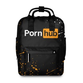 Женский рюкзак 3D с принтом PORNHUB , 100% полиэстер | лямки с регулируемой длиной, сверху ручки, чтобы рюкзак нести как сумку. Основное отделение закрывается на молнию, как и внешний карман. Внутри два дополнительных кармана, один из которых закрывается на молнию. По бокам два дополнительных кармашка, куда поместится маленькая бутылочка
 | brand | brazzers | faketaxi | hub | mode | playboy | бразерс | бренд | мода | фейк такси