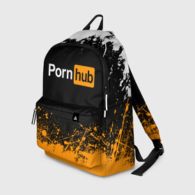 Рюкзак 3D с принтом PORNHUB , 100% полиэстер | лямки с регулируемой длиной, сверху петелька, чтобы рюкзак можно было повесить на вешалку. Основное отделение закрывается на молнию, как и внешний карман. Внутри два дополнительных кармана, один из которых закрывается на молнию. По бокам два дополнительных кармашка | brand | brazzers | faketaxi | hub | mode | playboy | бразерс | бренд | мода | фейк такси