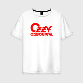 Женская футболка хлопок Oversize с принтом Ozzy Osbourne , 100% хлопок | свободный крой, круглый ворот, спущенный рукав, длина до линии бедер
 | black sabbath | michael osbourne | ozzy osbourne | джон майкл осборн | дум метал | оззи | осборн | хард рок | хеви метал