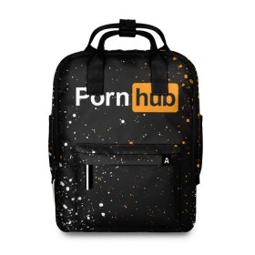 Женский рюкзак 3D с принтом PORNHUB , 100% полиэстер | лямки с регулируемой длиной, сверху ручки, чтобы рюкзак нести как сумку. Основное отделение закрывается на молнию, как и внешний карман. Внутри два дополнительных кармана, один из которых закрывается на молнию. По бокам два дополнительных кармашка, куда поместится маленькая бутылочка
 | Тематика изображения на принте: 