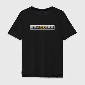 Мужская футболка хлопок Oversize с принтом BRAZZERS , 100% хлопок | свободный крой, круглый ворот, “спинка” длиннее передней части | Тематика изображения на принте: brand | brazzers | fake taxi | faketaxi | hub | mode | playboy | бразерс | бренд | мода | фейк такси