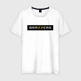 Мужская футболка хлопок с принтом BRAZZERS , 100% хлопок | прямой крой, круглый вырез горловины, длина до линии бедер, слегка спущенное плечо. | Тематика изображения на принте: brand | brazzers | fake taxi | faketaxi | hub | mode | playboy | бразерс | бренд | мода | фейк такси