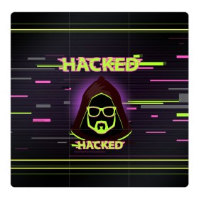 Магнитный плакат 3Х3 с принтом Hacked , Полимерный материал с магнитным слоем | 9 деталей размером 9*9 см | Тематика изображения на принте: cybepunk | hacked | hacker | it | аноним | анонимус | взлом | взломщик | киберпанк | программист | хак | хакер
