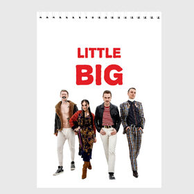 Скетчбук с принтом Little Big , 100% бумага
 | 48 листов, плотность листов — 100 г/м2, плотность картонной обложки — 250 г/м2. Листы скреплены сверху удобной пружинной спиралью | little big | евровидение