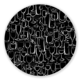 Коврик для мышки круглый с принтом Стеклянный бармен , резина и полиэстер | круглая форма, изображение наносится на всю лицевую часть | Тематика изображения на принте: bar | barman | doodling | textures | tiles | бар | бармен | бартендер | бокалы | дудлинг | посуда | рюмки | стаканы | стекло | тайлы | текстуры | фон | фужеры