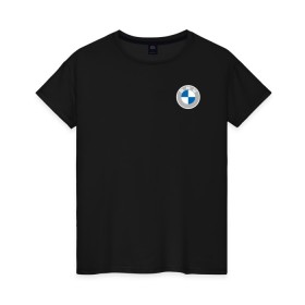 Женская футболка хлопок с принтом BMW LOGO 2020 , 100% хлопок | прямой крой, круглый вырез горловины, длина до линии бедер, слегка спущенное плечо | bmw | bmw performance | m | motorsport | performance | бмв | бэха | моторспорт