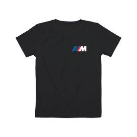 Детская футболка хлопок с принтом BMW ///M LOGO 2020 , 100% хлопок | круглый вырез горловины, полуприлегающий силуэт, длина до линии бедер | bmw | bmw motorsport | bmw performance | carbon | m | motorsport | performance | sport | бмв | карбон | моторспорт | спорт