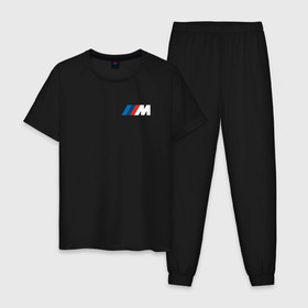 Мужская пижама хлопок с принтом BMW ///M LOGO 2020 , 100% хлопок | брюки и футболка прямого кроя, без карманов, на брюках мягкая резинка на поясе и по низу штанин
 | Тематика изображения на принте: bmw | bmw motorsport | bmw performance | carbon | m | motorsport | performance | sport | бмв | карбон | моторспорт | спорт