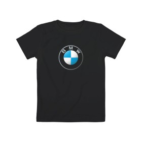 Детская футболка хлопок с принтом BMW LOGO 2020 , 100% хлопок | круглый вырез горловины, полуприлегающий силуэт, длина до линии бедер | bmw | bmw motorsport | bmw performance | carbon | m | motorsport | performance | sport | бмв | карбон | моторспорт | спорт