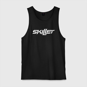 Мужская майка хлопок с принтом Skillet Logo | Скиллет лого (Z) , 100% хлопок |  | skillet | альтернативный метал | альтернативный рок | джен леджер | джон купер | индастриал метал | кори купер | сет моррисон | хард рок | христианский метал | христианский рок