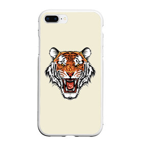 Чехол для iPhone 7Plus/8 Plus матовый с принтом Тигр , Силикон | Область печати: задняя сторона чехла, без боковых панелей | животные | тигр | хищник