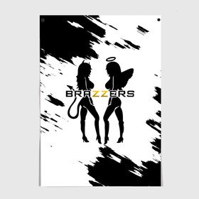 Постер с принтом Brazzers , 100% бумага
 | бумага, плотность 150 мг. Матовая, но за счет высокого коэффициента гладкости имеет небольшой блеск и дает на свету блики, но в отличии от глянцевой бумаги не покрыта лаком | brazzers | ананизм | бразерс | браззерс | братья | звезда | мостурба | надпись | прикол | проно хуб | сайт | с