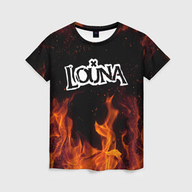 Женская футболка 3D с принтом Louna , 100% полиэфир ( синтетическое хлопкоподобное полотно) | прямой крой, круглый вырез горловины, длина до линии бедер | louna | tracktor bowling | альтернативный метал | альтернативный рок | гранж | лу | луна | ню метал | панк рок | хард рок