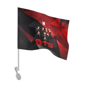 Флаг для автомобиля с принтом BTS , 100% полиэстер | Размер: 30*21 см | bangtanboys | blackpink | bts | btsarmy | jhope | jimin | jin | jungkook | kimtaehyung | kpop | suga | taehyung | бтс | кпоп