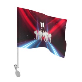 Флаг для автомобиля с принтом BTS , 100% полиэстер | Размер: 30*21 см | bangtanboys | blackpink | bts | btsarmy | jhope | jimin | jin | jungkook | kimtaehyung | kpop | suga | taehyung | бтс | кпоп