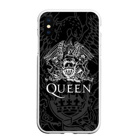 Чехол для iPhone XS Max матовый с принтом QUEEN , Силикон | Область печати: задняя сторона чехла, без боковых панелей | queen | rock | we will rock you | брайан мэи | группа queen | группа квин | джон дикон | квин | королева | король | роджер тейлор | рок | фредди меркьюри