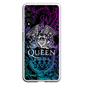 Чехол для Honor 20 с принтом QUEEN , Силикон | Область печати: задняя сторона чехла, без боковых панелей | queen | rock | we will rock you | брайан мэи | группа queen | группа квин | джон дикон | квин | королева | король | роджер тейлор | рок | фредди меркьюри