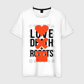Мужская футболка хлопок с принтом LOVE DEATH ROBOTS (LDR) , 100% хлопок | прямой крой, круглый вырез горловины, длина до линии бедер, слегка спущенное плечо. | death | fantastic | future | ldr | love | love death and robots | love death robots | netflix | robots | sci fi | будущее | лдр | любовь | нетфликс | роботы | фантастика