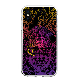 Чехол для iPhone XS Max матовый с принтом QUEEN , Силикон | Область печати: задняя сторона чехла, без боковых панелей | queen | rock | we will rock you | брайан мэи | группа queen | группа квин | джон дикон | квин | королева | король | роджер тейлор | рок | фредди меркьюри