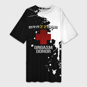 Платье-футболка 3D с принтом Brazzers orgasm donor ,  |  | brazzers | ананизм | бразерс | браззерс | братья | звезда | мостурба | надпись | прикол | проно хуб | сайт | с