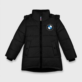 Зимняя куртка для девочек 3D с принтом BMW 2020 Carbon Fiber , ткань верха — 100% полиэстер; подклад — 100% полиэстер, утеплитель — 100% полиэстер. | длина ниже бедра, удлиненная спинка, воротник стойка и отстегивающийся капюшон. Есть боковые карманы с листочкой на кнопках, утяжки по низу изделия и внутренний карман на молнии. 

Предусмотрены светоотражающий принт на спинке, радужный светоотражающий элемент на пуллере молнии и на резинке для утяжки. | Тематика изображения на принте: auto | bmw | bmw 2020 | bmw logo 2020 | carbon | carbon fiber big | hermany | бмв | бмв 2020 | бмв лого 2020 | бмв новое лого | карбон | корбон | лагатип | логатип бмв | логотип
