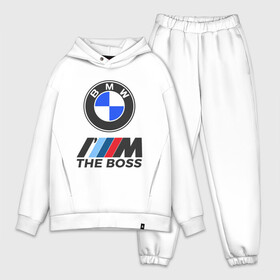 Мужской костюм хлопок OVERSIZE с принтом BMW BOSS | БМВ БОСС ,  |  | bmw | bmw performance | m | motorsport | performance | бмв | бэха | моторспорт