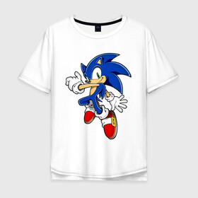 Мужская футболка хлопок Oversize с принтом Sonic , 100% хлопок | свободный крой, круглый ворот, “спинка” длиннее передней части | доктор эггман | ёж соник | соник | соник в кино