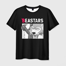 Мужская футболка 3D с принтом BEASTARS, Legosi , 100% полиэфир | прямой крой, круглый вырез горловины, длина до линии бедер | anime | beastars | legoshi | legosi | manga | аниме | выдающиеся звери | легаси | легоси | манга