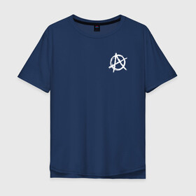 Мужская футболка хлопок Oversize с принтом АНАРХИЯ ANARCHY , 100% хлопок | свободный крой, круглый ворот, “спинка” длиннее передней части | anarchy | riot | rock | анархия | бунт | знаки | музыка | панки | рок | символ