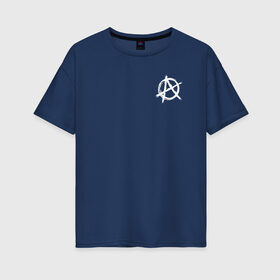 Женская футболка хлопок Oversize с принтом АНАРХИЯ , 100% хлопок | свободный крой, круглый ворот, спущенный рукав, длина до линии бедер
 | anarchy | riot | rock | анархия | бунт | знаки | музыка | панки | рок | символ