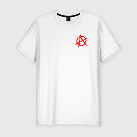 Мужская футболка хлопок Slim с принтом АНАРХИЯ , 92% хлопок, 8% лайкра | приталенный силуэт, круглый вырез ворота, длина до линии бедра, короткий рукав | Тематика изображения на принте: anarchy | riot | rock | анархия | бунт | знаки | музыка | панки | рок | символ