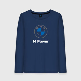 Женский лонгслив хлопок с принтом BMW M Power , 100% хлопок |  | baern | bmw | club | drive | m | m2 | m3 | m5 | power | x5 | бмв | бумер | драйв | клуб | логотип | новая | новое лого | новый | эмблема