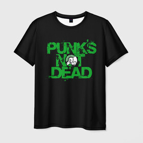 Мужская футболка 3D с принтом Punks Not Dead , 100% полиэфир | прямой крой, круглый вырез горловины, длина до линии бедер | art | punk | punks not dead | rock | sons of anarchy | анархия | арт | группа | егор летов | логотип | музыка | надпись | панк | панк рок | прикольная | рок | свобода | хаос