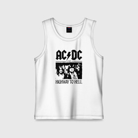 Детская майка хлопок с принтом AC DC highway to hell ,  |  | ac dc | acdc | acdc ас дс | angus | back in black | highway to hell | mckinnon | young | австралийская | ангус янг | ас дс | асдс | блюз | в форме | гитара | группа | крис слэйд | метал | молния | музыка | п | певец | рок | рок н ролл