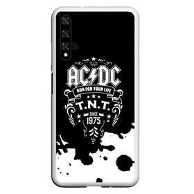 Чехол для Honor 20 с принтом AC DC T N T , Силикон | Область печати: задняя сторона чехла, без боковых панелей | ac dc | acdc | acdc ас дс | angus | back in black | highway to hell | mckinnon | young | австралийская | ангус янг | ас дс | асдс | блюз | в форме | гитара | группа | крис слэйд | метал | молния | музыка | п | певец | рок | рок н ролл