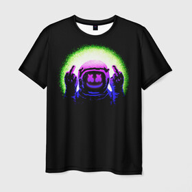 Мужская футболка 3D с принтом Маршмелло , 100% полиэфир | прямой крой, круглый вырез горловины, длина до линии бедер | marshmello | взлет | висит | дым | дыра | зефир | инопланетянин | космонавт | космос | костюм | край | луне | лунный | марсианин | маршмелло | маршмело | музык | на | первый | пламя | планета | полет | человек