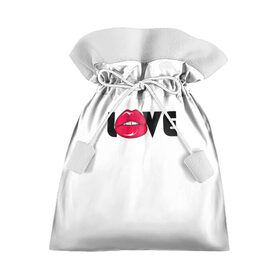 Подарочный 3D мешок с принтом love (W) , 100% полиэстер | Размер: 29*39 см | kiss | love | me | буквы | горошек | губы | девушке | женщине | лов | любим | люблю | любовь | меня | мне | мужчине | надпись | парню | подарок | поцелуй | рот | тебя | уже