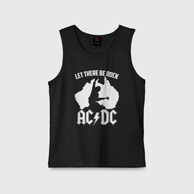 Детская майка хлопок с принтом Let there be rock ,  |  | ac dc | acdc | acdc ас дс | angus | back in black | highway to hell | mckinnon | young | австралийская | ангус янг | ас дс | асдс | блюз | в форме | гитара | группа | крис слэйд | метал | молния | музыка | п | певец | рок | рок н ролл