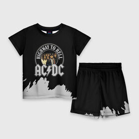 Детский костюм с шортами 3D с принтом AC DC ,  |  | ac dc | acdc | acdc ас дс | angus | back in black | highway to hell | mckinnon | young | австралийская | ангус янг | ас дс | асдс | блюз | в форме | гитара | группа | крис слэйд | метал | молния | музыка | п | певец | рок | рок н ролл