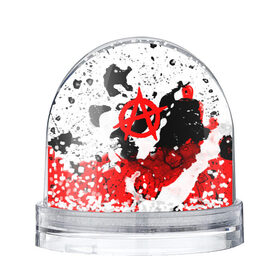 Снежный шар с принтом АНАРХИЯ , Пластик | Изображение внутри шара печатается на глянцевой фотобумаге с двух сторон | anarchy | анархия | анархо коммунизм | граффити | символ | стена | череп