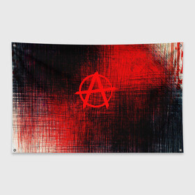 Флаг-баннер с принтом АНАРХИЯ , 100% полиэстер | размер 67 х 109 см, плотность ткани — 95 г/м2; по краям флага есть четыре люверса для крепления | anarchy | анархия | анархо коммунизм | граффити | символ | стена | череп