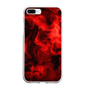 Чехол для iPhone 7Plus/8 Plus матовый с принтом Красный дым , Силикон | Область печати: задняя сторона чехла, без боковых панелей | дым | красный дым | накал | огонь | смешение красок | текстуры