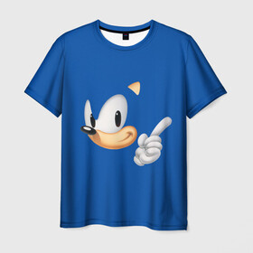 Мужская футболка 3D с принтом Sonic , 100% полиэфир | прямой крой, круглый вырез горловины, длина до линии бедер | hedgehog | sega | еж | ежик | сега | соник