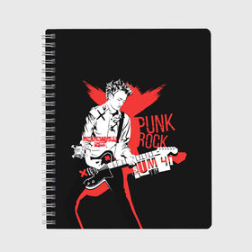 Тетрадь с принтом Punk-rock , 100% бумага | 48 листов, плотность листов — 60 г/м2, плотность картонной обложки — 250 г/м2. Листы скреплены сбоку удобной пружинной спиралью. Уголки страниц и обложки скругленные. Цвет линий — светло-серый
 | order in decline | punk | punk rock | rock | sum 41 | sum41 | марк спиколак | панк рок | поп панк | рок | рок группа | сам фоти уан